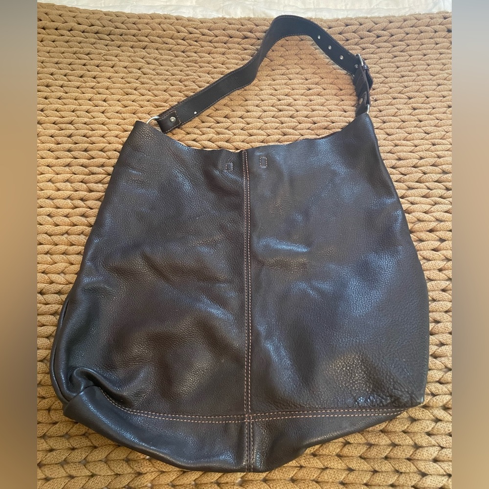 Leather over the shoulder bag